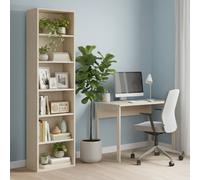 LEDREM Bookcase, 6-Tier Bookshelf, Open Storage Shelf, Shelving Unit, 24 X 40 X 178.5 Cm, For Living Room, Home Office, Dinning Room