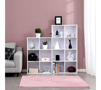 LEDREM Bookcase, Wooden Bookshelf With 8 Compartments, Floor Standing Storage Unit For Files, Decor, In Study, Living Room, Bedroom