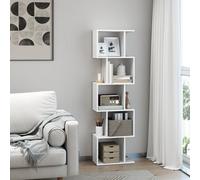 LEDREM Bookshelf, 6-Tier Bookcase, 24 X 40 X 159 Cm, Room Divider, Cube Display Shelf, Freestanding Storage Shelf