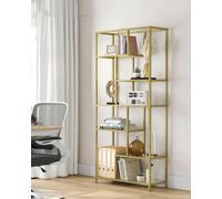 LEDREM Bookshelf, 6-Tier Tall Bookcase, Display Shelf, Plant Stand, 11.8 X 31.5 X 70.9 Inches