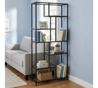 Ledrem Bookshelf, 6-Tier Tall Bookcase, Display Shelf, Plant Stand, 11.8 X 31.5 X 70.9 Inches, Black