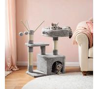 LEDREM Cat Tree, Small Cat Tree, Scratching Post, With Cave And Platform