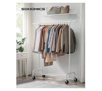 LEDREM Clothes Rack On Wheels, Heavy-Duty Clothes Rail, 136 Kg Load Capacity, Clothing Rail For Hanging Clothes
