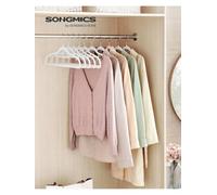 LEDREM Coat Hangers, Pack Of 30, Heavy Duty Plastic Hangers, Non-Slip, Space-Saving Clothes Hangers, 0.5 Cm Slim, 42 Cm Wide