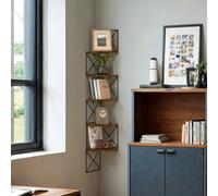 LEDREM Corner Shelf Wall Mounted, Floating Shelf 5 Tier, Book Shelf