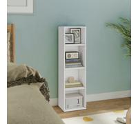 LEDREM Custos Collection - Bookshelf, 4-Tier Cube Bookcase, Storage Shelving Unit, Display Shelf, Open Compartments, 24 X 30 X 106 Cm
