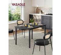 LEDREM Dining Table, Rectangular Kitchen Table, For Living Room, Office, 70 X 110 X 77 Cm (D X W X H), Industrial Style