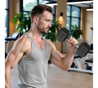 LEDREM Dumbbell Set, Pair Of Hexagonal Dumbbells, Total 20 Kg, Workout, Fitness Training, Weightlifting At Home, Gym