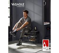 LEDREM Ekho Collection - Shoe Bench, Storage Bench, Shoe Rack Bench Entryway, Synthetic Leather With Stitching