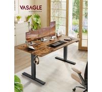 LEDREM Electric Standing Desk, 160 X 80 Cm, Usb C Port, Cable Tray, Height Adjustable Desk, Sedentary Reminder, 3 Memory Heights