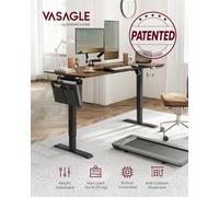 LEDREM Electric Standing Desk, Height Adjustable Desk, 70 X 160 X (72-120) Cm, 4 Memory Heights, Storage Pocket