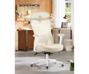 LEDREM Ergonomic Office Chair, Computer Desk Chair, Adjustable Lumbar Support And Headrest, 150 Kg Weight Capacity