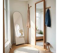 LEDREM Full Length Mirror, 160 X 50 Cm, Arched Full Body Mirror ,aluminium Alloy Frame Floor Mirror,ink Black