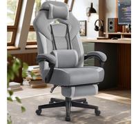 LEDREM Gaming Chair, Office Computer Chair, Ergonomic Design, With Footrest, Adjustable Headrest, Lumbar Support