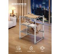 LEDREM Heated Clothes Airer, 3-Tier Large Electric Clothes Dryer Rack, Foldable, Indoor Drying For Laundry, Control Panel