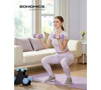 LEDREM Hex Dumbbells Set With Stand - 2 X 1 Kg, 2 X 3 Kg, 2 X 5 Kg, Neoprene Matte Finish, Hand Weights For Home Exercise