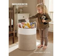 LEDREM Laundry Basket, Laundry Hamper For Children, Cotton Rope Storage Basket With Handles, For Blankets, Toys, Living Room