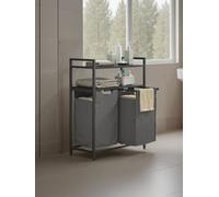 Ledrem Laundry Hamper, Laundry Sorter With 2 Pull-Out Bags, 2 Shelves,46L Capacity Per Bag, For Laundry Room