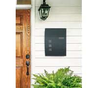 LEDREM Mailbox, Wall-Mounted Lockable Post Letter Box With Viewing Windows, Nameplate, And Keys, Easy To Install