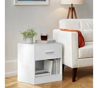 Ledrem Nightstands, Set Of 2, Side Tables With Drawer And Shelf, Bedside Tables, End Tables With Open Compartment, For Bedroom