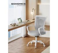 LEDREM Office Chair, Ergonomic Mesh Computer Desk Chair With Height Adjustment, Tilt Function, Swivel, Breathable, 120 Kg Capacity