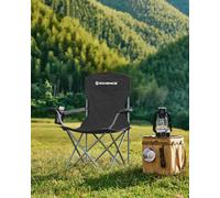 LEDREM Set Of 2 Folding Camping Chairs, Comfortable, Heavy Duty Structure, Max. Load Capacity 150 Kg, Outdoor Chair With Cup Holder