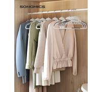 LEDREM Set Of 50 Plastic Hangers, Coat Hangers With U-Shaped Opening, Non-Slip, Space-Saving, 0.5 Cm Thick, 41.5 Cm Long