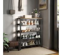 LEDREM Shoe Rack, 5-Tier Shoe Rack Organizer For Closet Entryway With Storage Shelves And Top, Freestanding