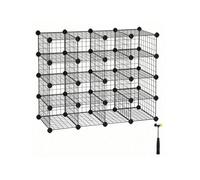LEDREM Shoe Rack, Modular Diy Storage Unit Metal Wire Grid, Interlocking Shoe Organiser For Closet Hallway Bedroom