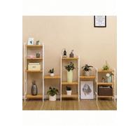 LEDREM Songmics 5-Tier Bamboo Storage Rack For Bathroom, Kitchen, Bedroom, 45 X 31.5 X 142 Cm, Natural