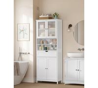 LEDREM Storage Cabinet, Freestanding Bathroom Storage Unit With Adjustable Shelves, Drawer, Open Compartments, For Bathroom