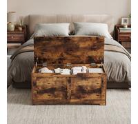 Ledrem Storage Chest, Storage Bench, Blanket Box With 2 Safety Hinges, Shoe Storage Bench, Farmhouse Style, 40 X 100 X 46 Cm