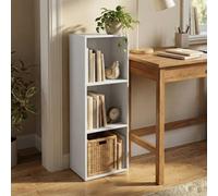 Ledrem Storage Shelf, 3-Tier Open Bookcase, Shelving Unit For Home Office, Living Room, Dining Room, White