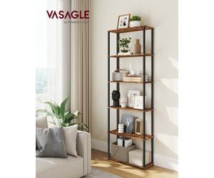 LEDREM Superfast Toolless Assembly, 6-Tier Storage Shelf, Standing Shelving Unit, 60 X 23.8 X 173.4 Cm, Living Room