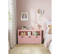 LEDREM Toy Storage For Kids, Kids Storage Unit, Storage Cabinet With Wheels, 3 Drawers, For Living Room, Children's Room, Playroom