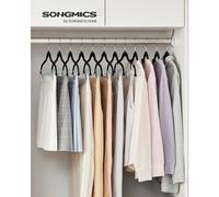 LEDREM Trouser Hangers, Set Of 30 Velvet Hangers With Adjustable Clips, 42.5 Cm Long, Non-Slip, Space-Saving, For Skirts, Coats