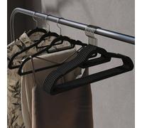LEDREM Velvet Hangers, 50 Pack, Non-Slip Clothes Hangers, 0.6 Cm Thickness, Space Saving,swivel Hooks, 43.5 Cm Long, For Coat