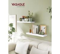 LEDREM Wall Shelf, Floating Shelf, Wall Mounted, 20 X 60 X 3.8 Cm, For Picture Frames, Wall Decor, Living Room, Study, Kitchen