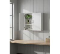 Ledrem Wall Storage Cabinet With Adjustable Shelves, Medicine Cabinet For Bathroom, Space-Saving, White