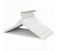 LEDREM Wooden Hangers, Pack Of 30, Coat Hangers, Pants Bar, Swivel Hooks, Solid Birch Wood, For Jackets, Shirts, Coats