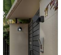LEDS-C4 Anthracite-coloured LED outdoor wall light Cubus