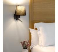 LEDS-C4 Clip wall light with LED reading light black