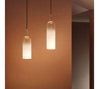 LEDS-C4 Glam hanging light, white glass, 38.5 cm