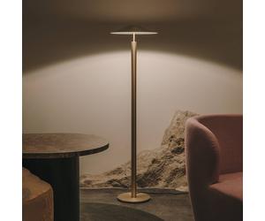 LEDS-C4 LED floor lamp H, gold-coloured matt, switchable, steel