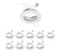 ledscom.de 10 Pieces Ceiling recessed Frame Fere recessed Frame White matt (LED/Halogen/MR16/50mm) incl. GU5.3 Socket