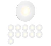 ledscom.de 12x LED stairlight/recessed wall Light FEX for Indoor and Outdoor use, Round, 85mm Ø, Warm White
