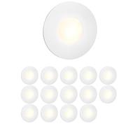ledscom.de 15x LED stairlight/recessed wall Light FEX for Indoor and Outdoor use, Round, 85mm Ø, Warm White