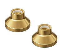 ledscom.de 2 pcs. Ceiling Light/lamp Holder Elektra, Porcelain, Shiny Gold, 1x E27 max. 300W