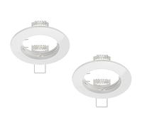 ledscom.de 2 Pieces Ceiling mounting Frame CIRC, Round, White Glossy