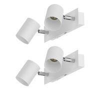 ledscom.de 2 Pieces Wall Light WAIKA, 2-Light, Switch, White matt, Angular, 2X GU10 max. 60W